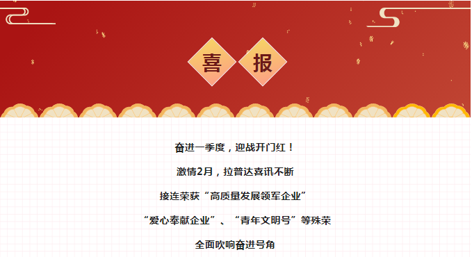 喜报！拉普达连获 “高质量发展领军企业”“青年文明号”等殊荣